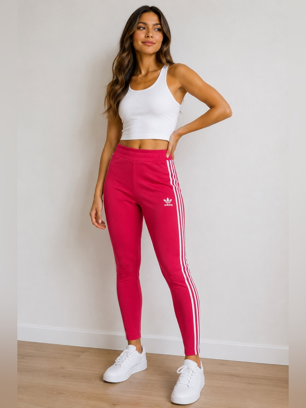 Vintage Adidas Originals Pink Track Pants Leggings Women’s Small